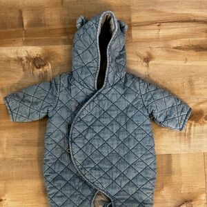 Bear Denim Warm Onsie